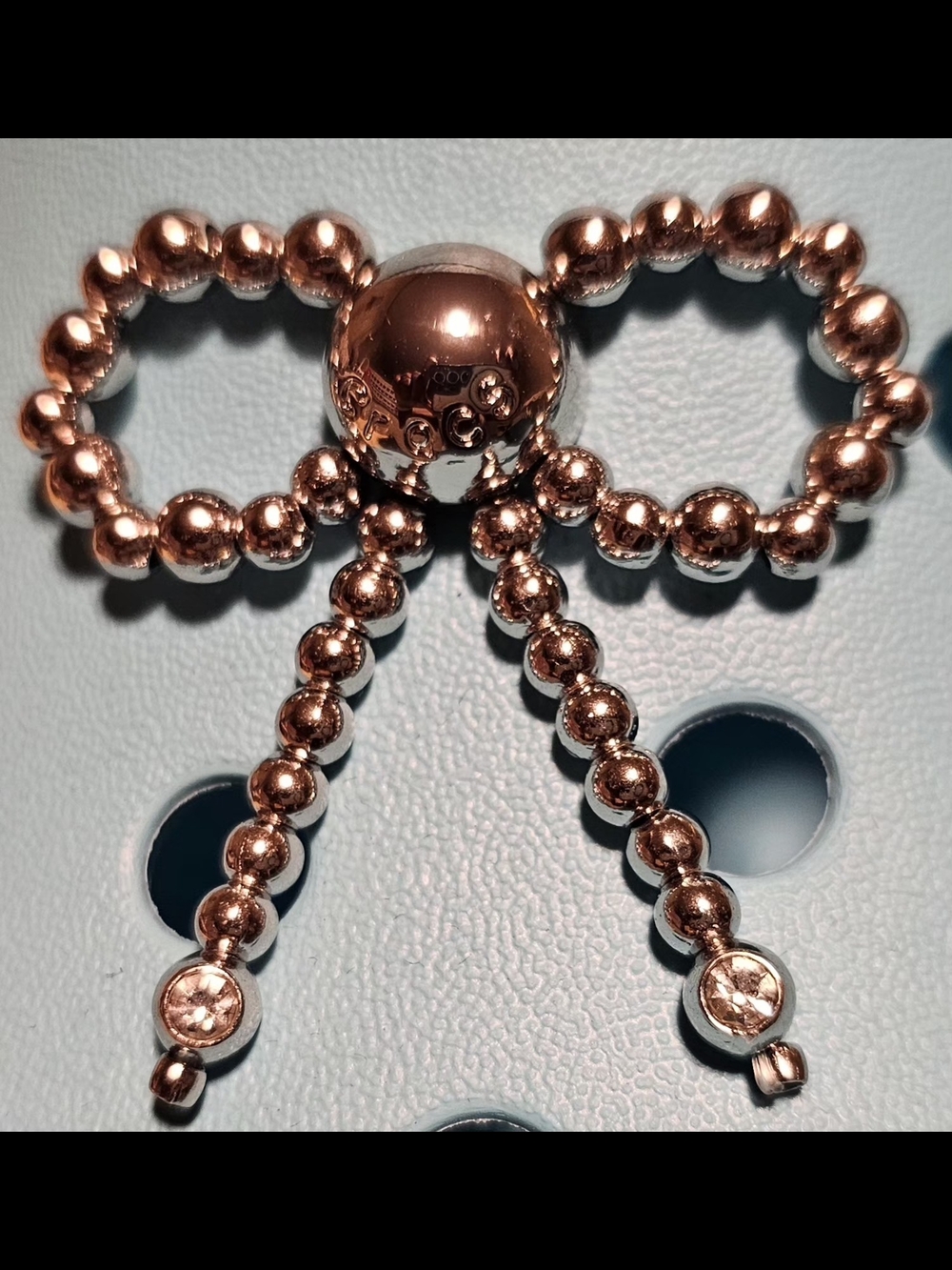 Two Silver Beaded Crocs Jibbitz - Picture 1 of 4